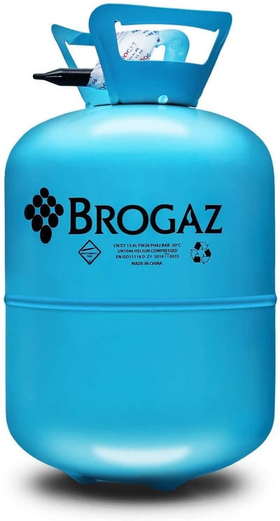 Brogaz - HeliumTank voor Ballonnen - max.30 Ballonnen van 22,9 cm - Latex en Folie