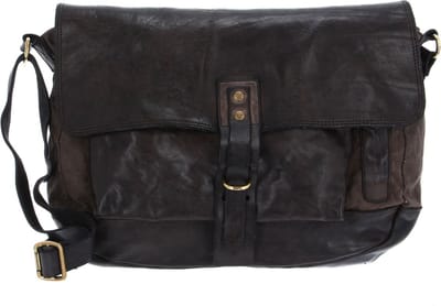 CAMPOMAGGI Schoudertas Business tas Crossbody V. Militare + T / Grigio Donkergrijs