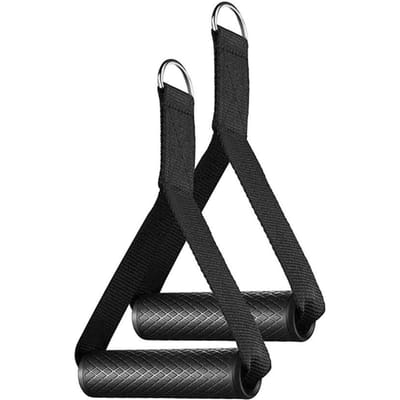 1 Stuk Trekkoord Optrek Stang Handvat Elastisch met Weerstand Oefening Fitness Accessoires Handvat Rubberen Handvat black