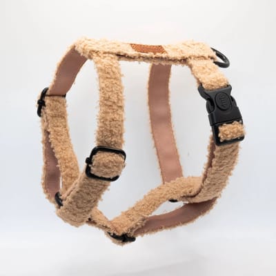 Teddy tuigje beige - maat S - hondentuig - honden riem - hondentuigje kleine hond - hond - honden harnas - honden tuigje - halsbanden, riemen & tuigen - Trimmi