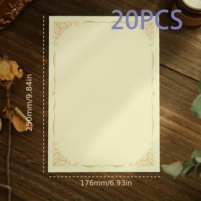 20 stuks retro Europees literair briefpapier, creatieve briefhandtekening B5 handgeschreven liefdesbrief bekentenis romantische bekentenis cadeaus voor koppels 20 stuks B