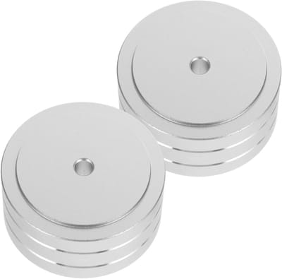 Versterker Isolatie Voetjes - Luidspreker Pads - Trillingen Dempen - Hoge Dichtheid - 2 Stuks - Zilver