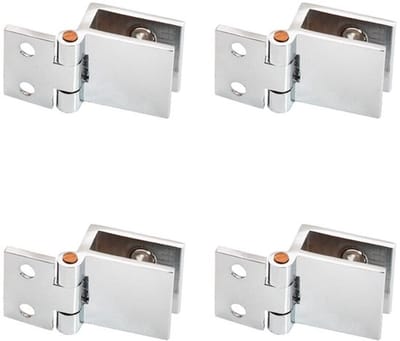 Allecto - 4 Stuks Meubelscharnier voor Glazen Deuren - Sterk en