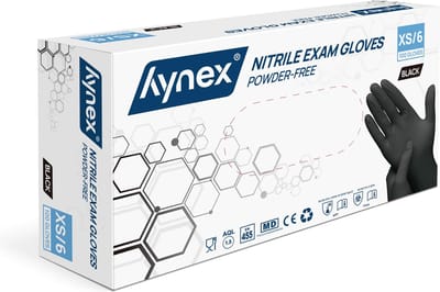 Hynex Nitril Wegwerphandschoenen Zwart - Maat XS - 100/doos - 3,5gram - poedervrij