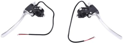 Dailygoods - Achterremhendel - Remhendel Vervangaccessoires - Ergonomisch Ontwerp - Zilver zwart - Geschikt voor Elektrische Fietsen - Handige Install...