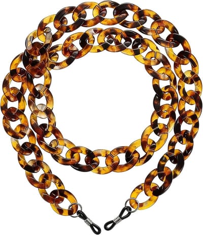 Verstelbare Acryl Zonnebrilhouder Ketting voor Vrouwen, Ideaal voor Brillen en Modeaccessoires