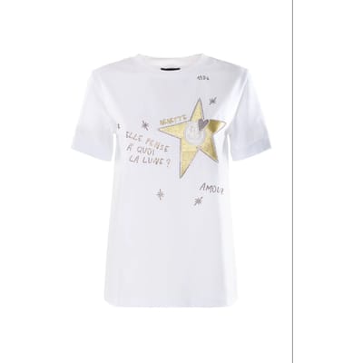 t-shirt ster witte vrouw