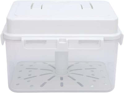 Dailygoods- Kimchi Opbergdoos Grote Capaciteit - Fermentatiecontainer - Transparant Ontwerp - Elastische Persplaat - Voor Zuurkool/Augurken - Eenvoudig te Wassen