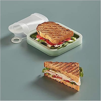 Siliconen Lunchbox voor Sandwiches en Toast - Lekvrij en Herbruikbaar