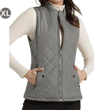 Bovista Bodywarmer - Waistcoat Met Ritssluiting - 4 Seizoenen - Outdoor - Voor Dames - Lichtgrijs - Maat XL
