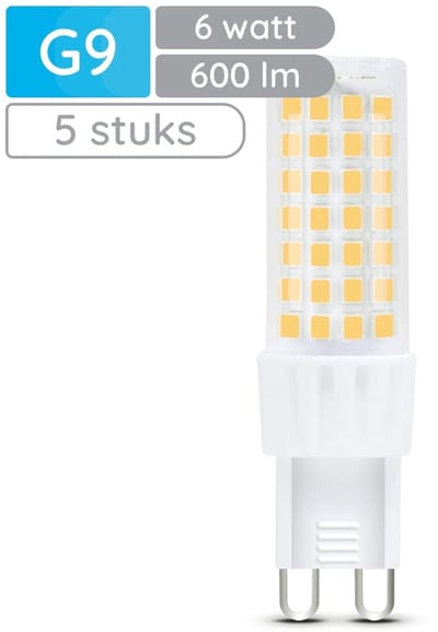 Modee LED Lamp G9 - 6W 4000K 600 LM 230V - LED Lamp insteek - Wit Licht - 5 stuks