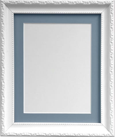 Witte Shabby Chic Fotolijst Vierkant met Passe-partout voor 10x10 Afbeelding