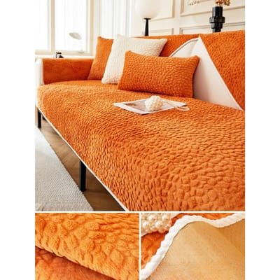 Verdikte Fleece Bankkussen Winter Warm Bankzitkussens Volledige Hoes Antislip Bankhoes Hoesdoek Handdoek 70*70cm