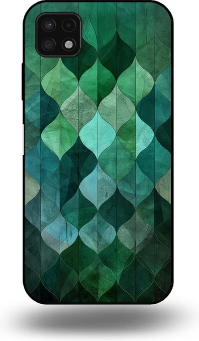 Smartphonica Telefoonhoesje geschikt voor Samsung Galaxy A22 5G met groene bladeren opdruk - TPU backcover case green leaf design - Groen geschikt voor Samsung Galaxy A22 5G