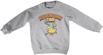 Adventure Time Kinder-sweatshirt grijs gemêleerd