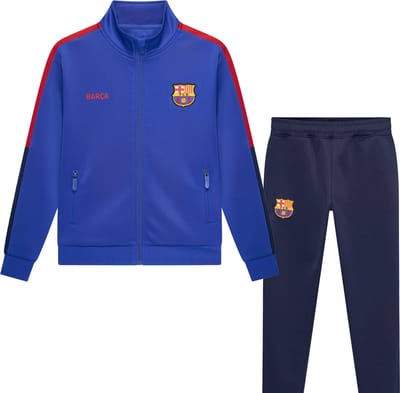 FC Barcelona Trainingspak Kinderen 25/26 - Maat 116 t/m 164 - Voetbalkleding - Trainingspakken - Jongens & Meisjes - Navy - Officiële Fanmerchandise