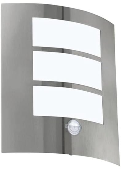 Buitenwandlamp met Bewegingsmelder - Roestvrij Staal, IP44, E27 Fitting