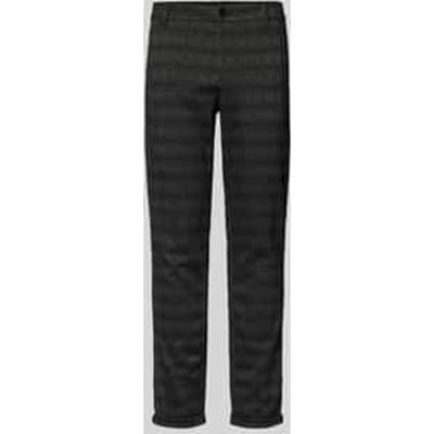 Slim fit chino van jersey met vaste, opgerolde pijpboorden