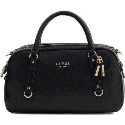 GUESS handtas schoudertas Marsha Box Satchel Black zwart