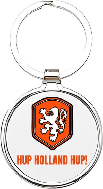 Akyol - hup holland hup Sleutelhanger - Nederland - nederlanders - nederlands - holland - wk - nk - nederlands elftal - oranje leeuwen - oranje leeuwinnen - support het nederlands elftal - 4 x 7,5 CM