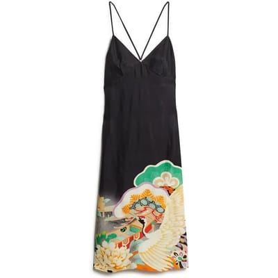 Halflange jurk met print voor dames om aan te trekken Superdry