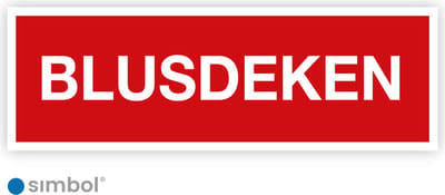 Simbol® - Stickers Blusdeken - Formaat 5 x 15 cm.