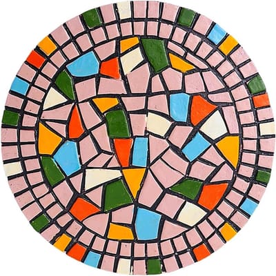 Mozaïek Stapstenen - Tuinpad Tegels - Buitenpaden Aanleggen - Duurzaam Hars Materiaal - 30-38 cm - Multicolor