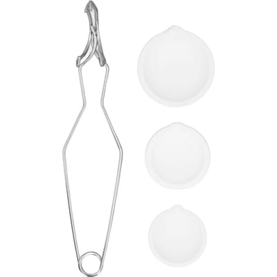 4 stuks Kleine Kwarts Kroes Set Hittebestendig Praktische Kleine Smeltkroes Kom Schotel Beker Set white