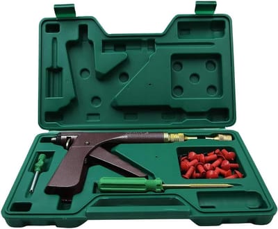 Banden Lek Reparatieset - Band Plug Set - Tubeless Banden Repareren - Geen Wiel Demontage - 8 Paddestoel Pluggen - Grijs