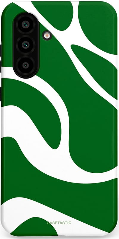 Casetastic Hoesje Geschikt voor Samsung A56 / A36 - Stijlvolle Beschermende Duo-layer Case - Groene Golven