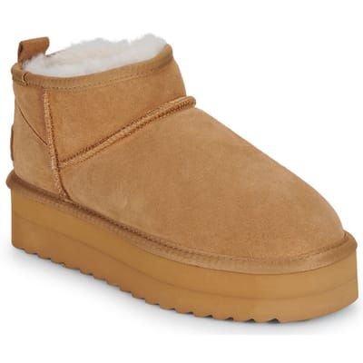Colors Of California Platform Sheepskin Suede Boots - Fashion Wear - Vrouwen
