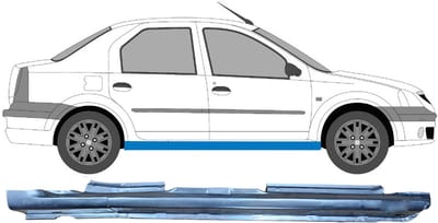 Volledige dorpel voor Dacia Logan 2004-2009 / Rechts