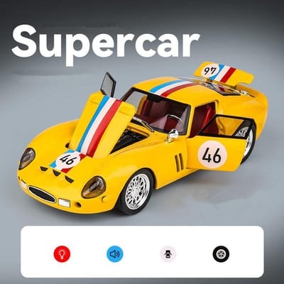 1:32 250 Gto Legering Sportwagen Model Diecasts Metaal Baanrace Voertuigen Auto Model Geluid En Licht Simulatie Kinder Speelgoed Cadeau