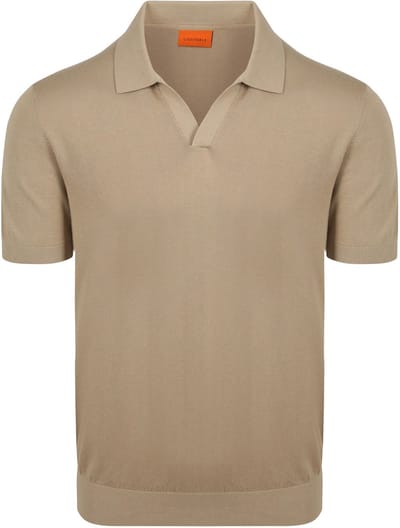 Suitable Polo Riva Compact Taupe - Maat S - Heren - Polo shirt Heren met Korte mouw