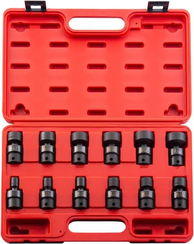 Universele Slagmoersleutel Set 3/8 Inch Aandrijving 12-Delig SAE