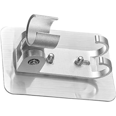 Verstelbare Handdouchehouder Aluminium Zonder Boren Wandmontage Douchekop Badkamer Zitbeugel Voor G1/2-Type Handdouches CHINA zilver