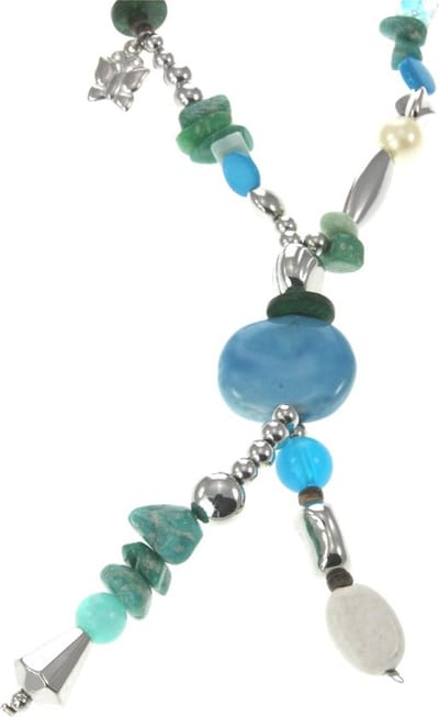 Behave - Ketting met steentjes en kralen - Trendy sieraden - Nikkelvrij - 62 cm + 7 cm verlengketting