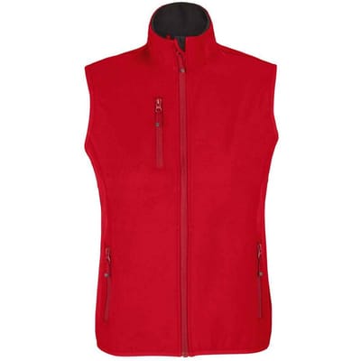 SOLS Dames/dames Falcon Softshell gerecyclede bodywarmer (Peperrood)