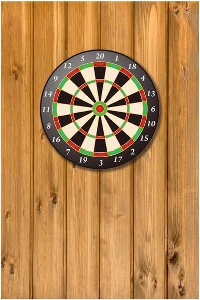 Dartbord omhulsel met geluidsisolatie, 6 zelfklevende viltplaten in houtlook (30 x 30 cm) voor optimale bescherming en geluiddemping