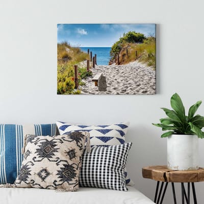 Canvas print DD123033 Coast view A.S. Création 0,7 x 0,5 m Kleurrijk Kantoor Hal/Gang Keuken Slaapkamer Woonkamer