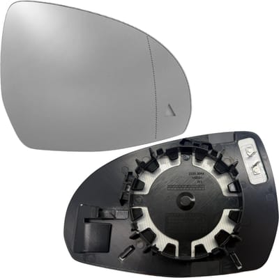 BILMAX Rechter Buitenspiegelglas Vervanging voor Mercedes-Benz EQE, EQS, C-Klasse (W206), E-Klasse (W214) & S-Klasse (W223), Verwarmd, met Dodehoekassistent (BSM) (Passagierszijde)