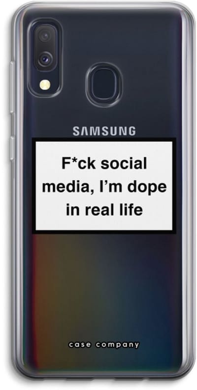 Case Company® - Hoesje geschikt voor Samsung Galaxy A40 hoesje - I'm dope - Soft Cover Telefoonhoesje - Bescherming aan alle Kanten en Schermrand