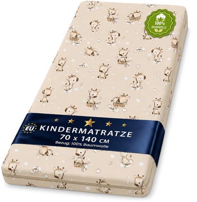 Matraskinderbed Matras 70x140 cm - Kindermatras voor Babybed Reisbed Aanschuifbed en Ledikant Kinderbedmatras Bedmatras voor Baby en Kinderen 70 x 140 Oeko-Tex