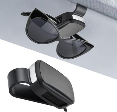 Set van 2 Zonnebrilhouders voor Zonnevisier, Praktische Opbergruimte, Universele Auto Accessoire, Ideaal voor Zonnebrillen en Kleine Items