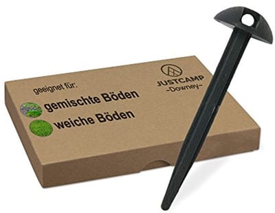 Kunststof Tent Haringen voor Tentonderleggers en Grondzeilen - 10 cm, Plat, 12 Stuks
