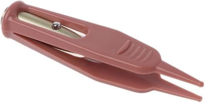 Precisie Pincet - Ontharingspincet Oor Pincet - Nauwkeurig Verwijderen - Ingebouwde Zaklamp - 9.3 cm Lengte - Roze
