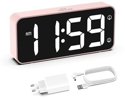 Digitale Wekker met Adapter en USB Oplaadpoort, Instelbare Helderheid, Dual Alarm en 8 Beltonen - Perfect voor Iedereen