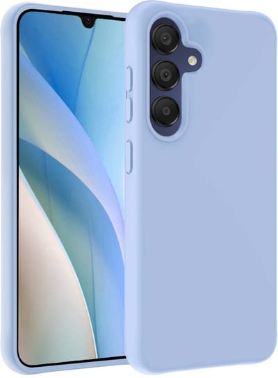 Hoesje - Geschikt voor Samsung Galaxy A15 - Sterk & Shockproof - Siliconen Case - Hoes Cover - Telefoonhoes - Lichtblauw