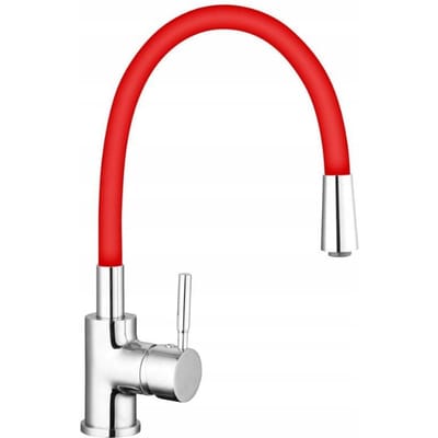 Moderne Keukenmengkraan met Flexibele Uitloop - Rood