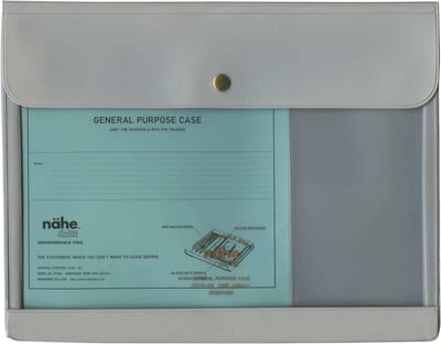 Opbergmap A5 - Schrijfgerei etui - Kantoor Organisatie - Ritsluiting - 25.5 cm - Ivoor